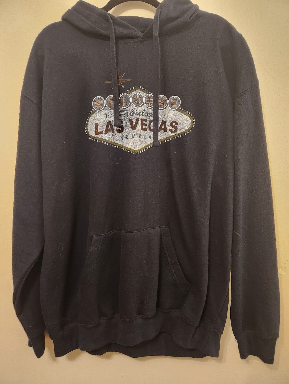 Las Vegas Graphic Black Hoodie Size Xl